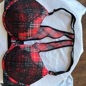 Victoria’s Secret bombshell Plaid Lace Bra